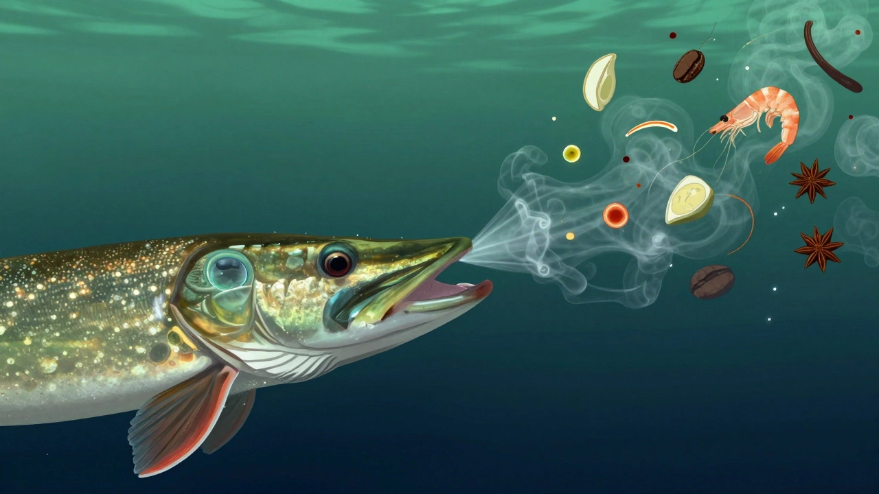 Анатомическая иллюстрация: обонятельные органы щуки реагируют на натуральные запахи, синтетические исчезают.