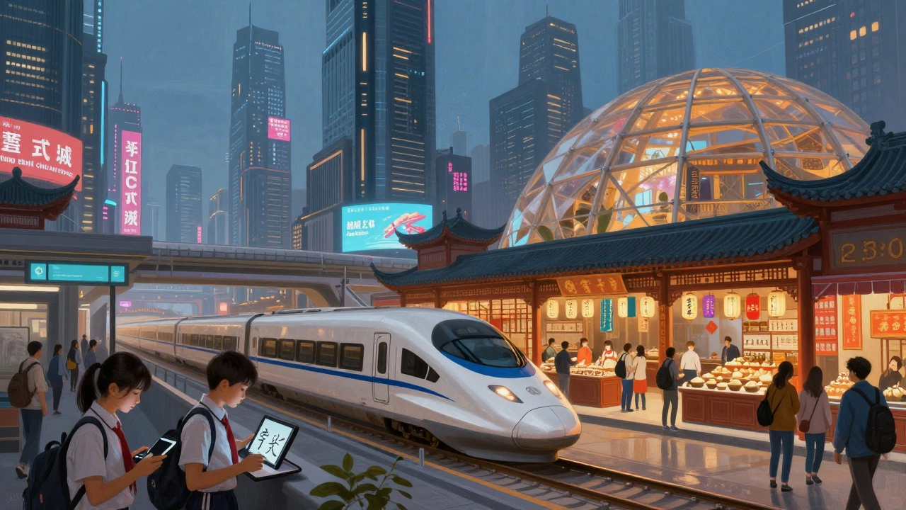 Город будущего, где китайская культура интегрирована в повседневную американскую жизнь.